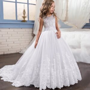 Robe De Princesse Fille À Manches Longues