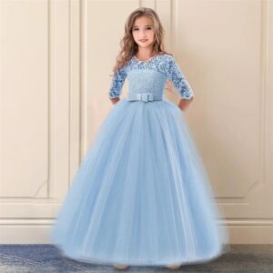 Robe De Princesse Fille Bleue