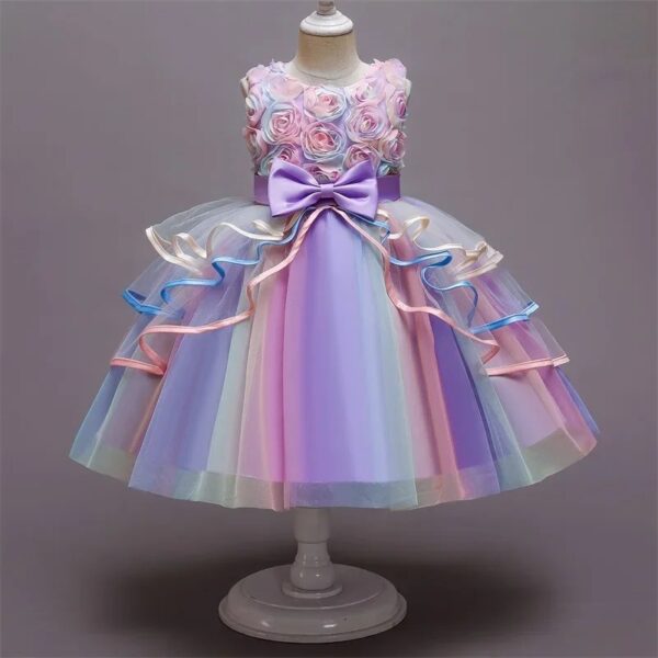 Robe De Princesse Fille Multicolore