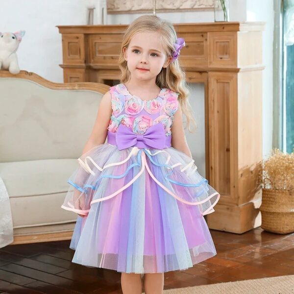 Robe De Princesse Fille Multicolore