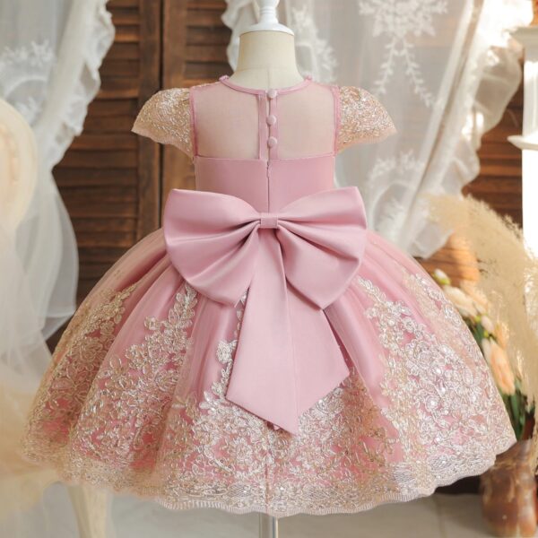 Robe De Princesse Fille Rose De Luxe