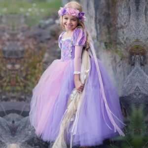 Robe De Princesse Violette Et Rose Fille