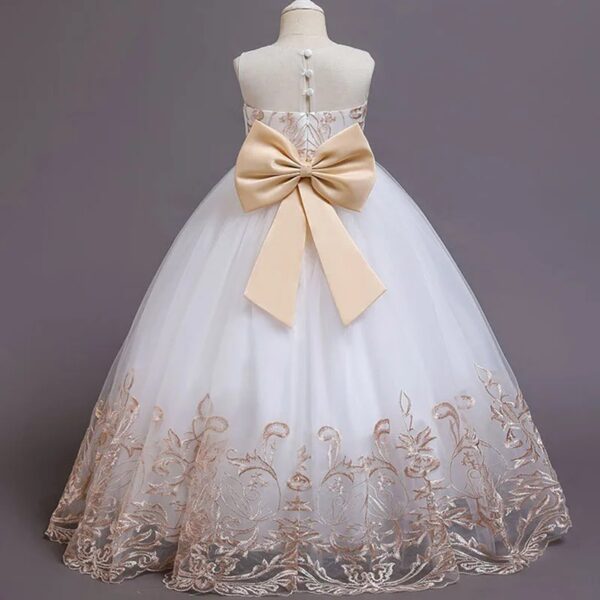 Robe Princesse Fille Cérémonie Motifs Floraux