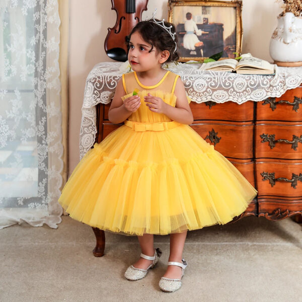 Robe Princesse Fille Jaune