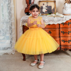 Robe Princesse Fille Jaune