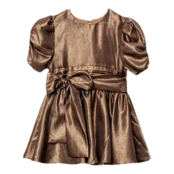 Robe Princesse Fille Vintage Dorée